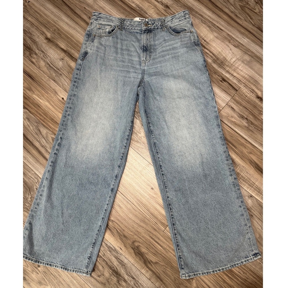 Rare DNM Edit Women's High Rise Baggy Jeans Light Wash Blue Size 31 S